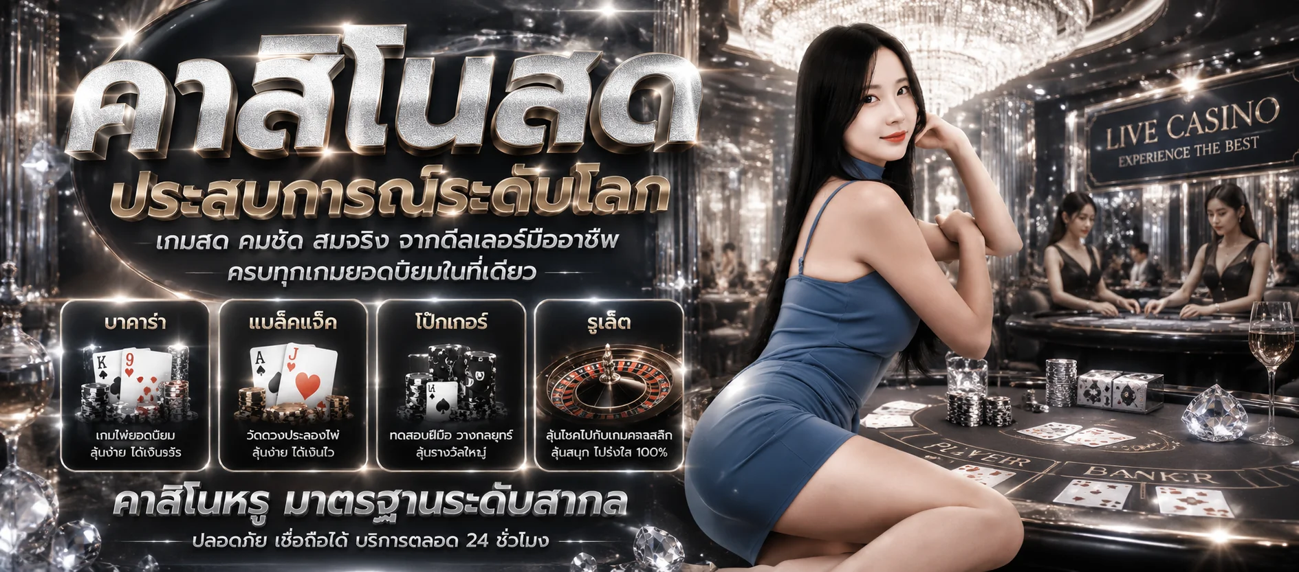 ห้องบาคาร่าสด TrueVIP กับดีลเลอร์จากคาสิโนออนไลน์เว็บตรง